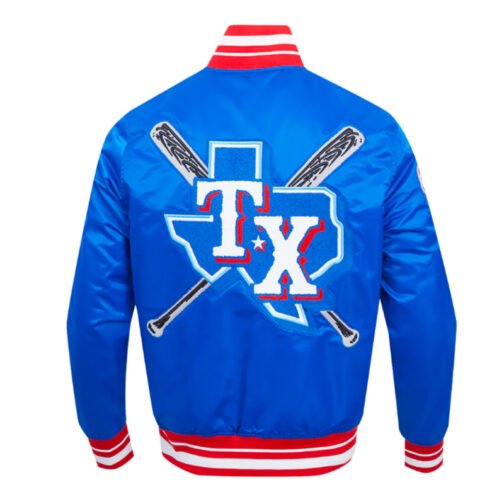 Texas Rangers Mashup Classic Rib Satin Jacket - Image 2
