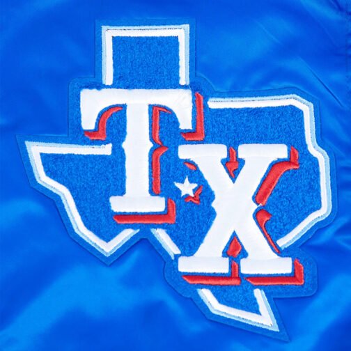 Texas Rangers Mashup Classic Rib Satin Jacket - Image 8