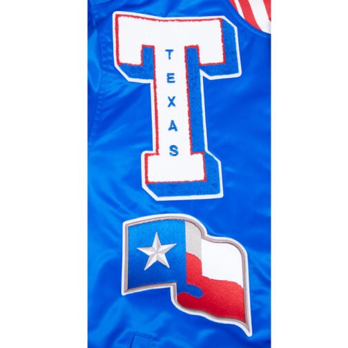 Texas Rangers Mashup Classic Rib Satin Jacket - Image 9