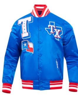 Texas Rangers Mashup Classic Rib Satin Jacket