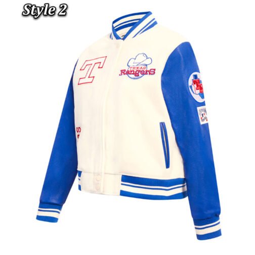 Retro Classic Rib Texas Rangers Varsity Jacket - Image 6
