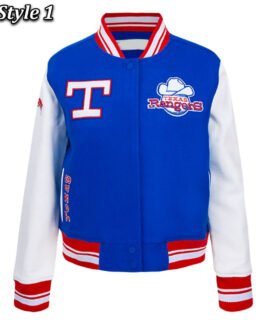 Retro Classic Rib Texas Rangers Varsity Jacket