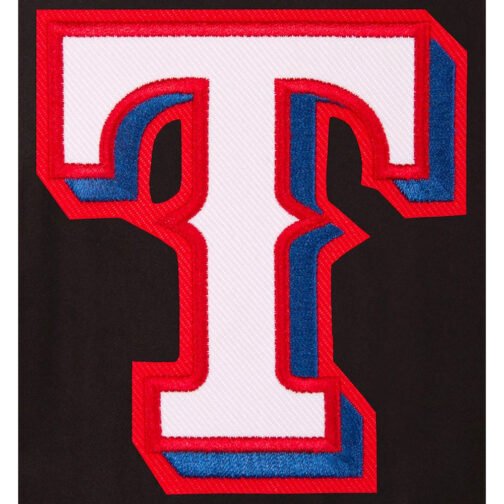Texas Rangers Varsity Black Jacket - Image 3