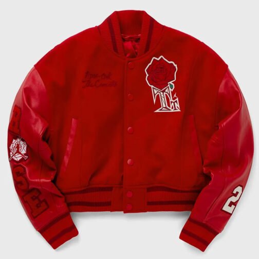 Teyana Taylor Rose Red Varsity Jacket