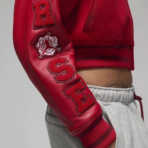 Teyana Taylor Rose Red Varsity Jacket - Image 12