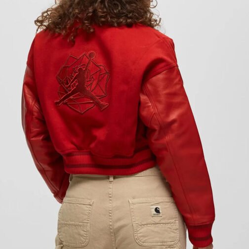 Teyana Taylor Rose Red Varsity Jacket - Image 5