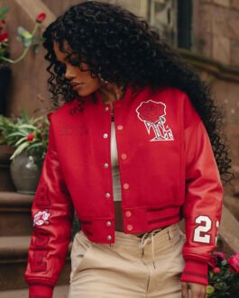 Teyana Taylor Rose Red Varsity Jacket