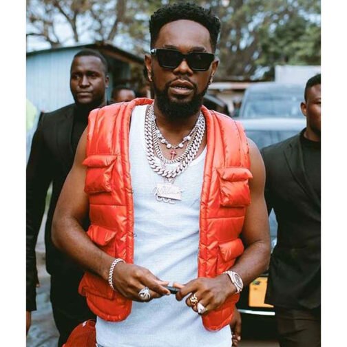 Patoranking The 15th Headies Music Award 2022 Orange Puffer Vest