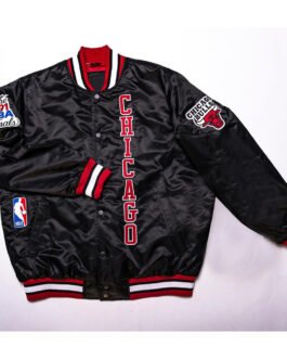 Chicago Bulls Classic Black Satin Jacket