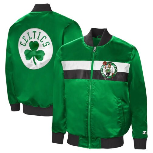 The Ambassador Boston Celtics Green Satin Jacket - Image 3