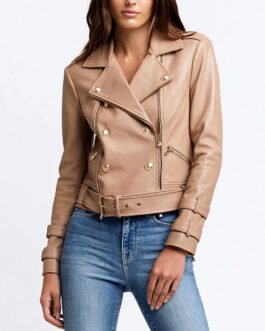 Rachel Recchia The Bachelorette Brown Leather Biker Jacket