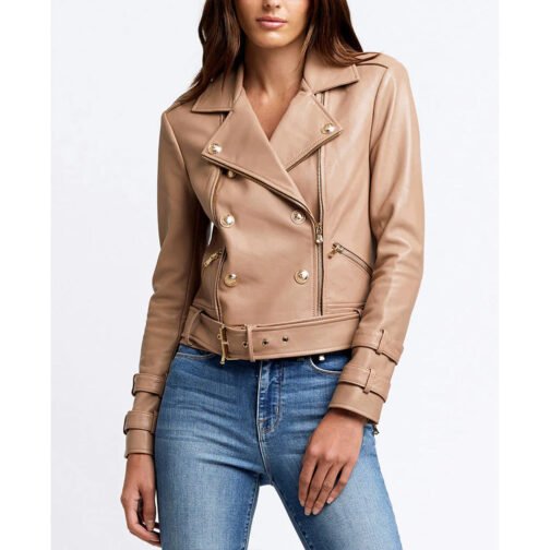 Rachel Recchia The Bachelorette Brown Leather Biker Jacket
