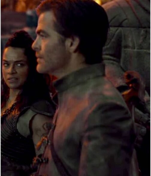 Chris Pine Dungeons & Dragons Honor Among Thieves Gray Leather Jacket - Image 14