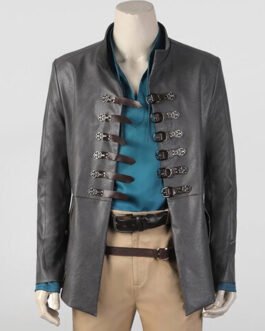 Chris Pine Dungeons & Dragons Honor Among Thieves Gray Leather Jacket