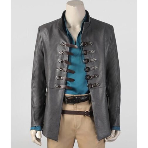 Chris Pine Dungeons & Dragons Honor Among Thieves Gray Leather Jacket