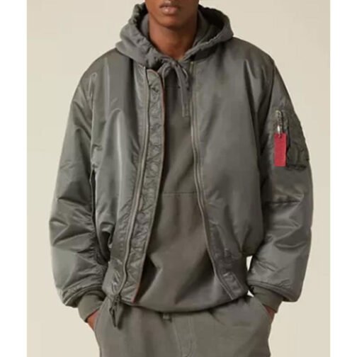 The Batman Robert Pattinson Bomber Gray Jacket - Image 3