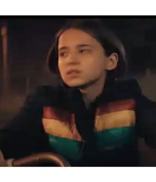 Madeleine Mcgraw The Black Phone Puffer Blue Jacket - Image 2