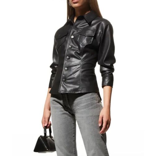 The Bold and the Beautiful Katherine Kelly Lang Black Leather Jacket - Image 3