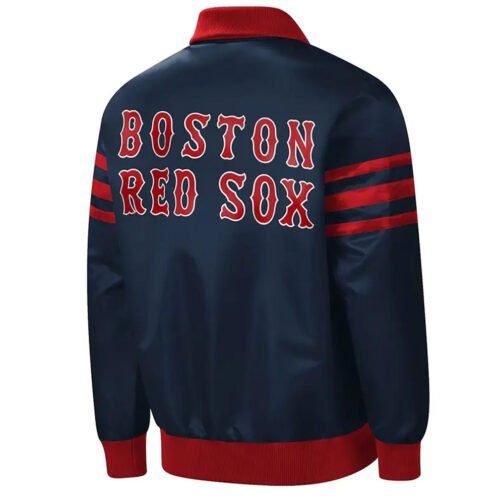 Navy The Captain II Boston Red Sox Satin Jacket - Image 2