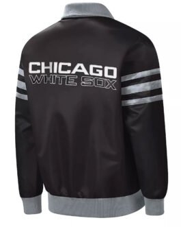 The Captain II Chicago White Sox Varsity Satin Black Jacket