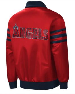 The Captain II LA Angels Red Varsity Satin Jacket