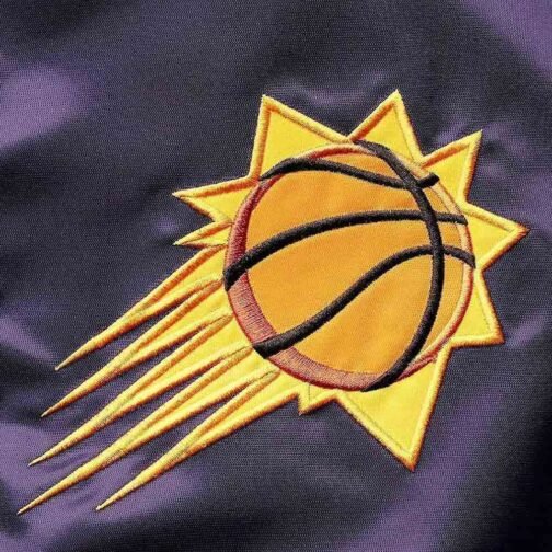 Purple The Captain II Phoenix Suns Varsity Satin Jacket - Image 4