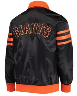 The Captain II San Francisco Giants Black Full-Snap Satin Jacket