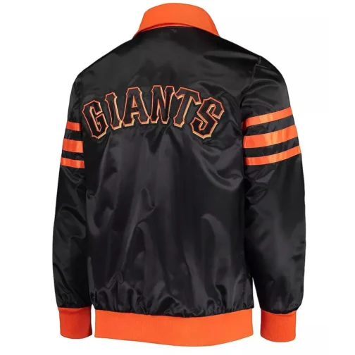 The Captain II San Francisco Giants Black Full-Snap Satin Jacket - Image 2