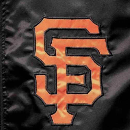 The Captain II San Francisco Giants Black Full-Snap Satin Jacket - Image 4