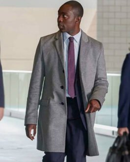 Paapa Essiedu The Capture Gray Wool Coat