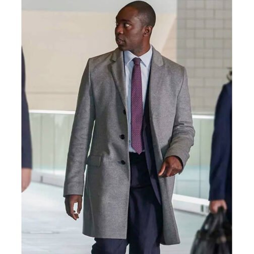 Paapa Essiedu The Capture Gray Wool Coat - Image 2