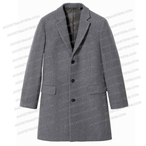 Paapa Essiedu The Capture Gray Wool Coat - Image 5