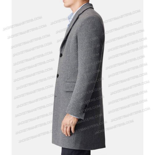 Paapa Essiedu The Capture Gray Wool Coat - Image 4