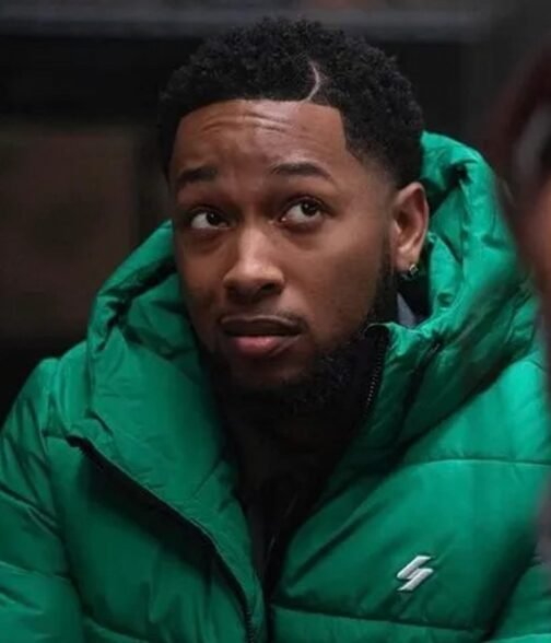 Jacob Latimore The Chi Puffer Green Jacket - Image 9