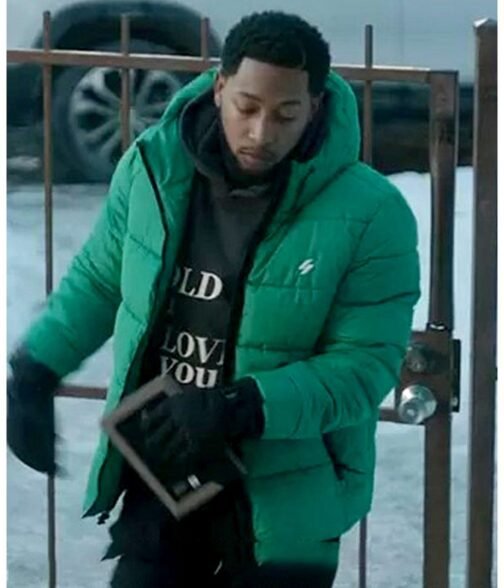 Jacob Latimore The Chi Puffer Green Jacket - Image 2