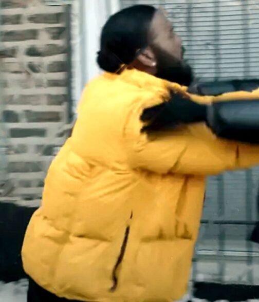 The Chi Season 05 Luke James Puffer Yellow Jacket - Image 2