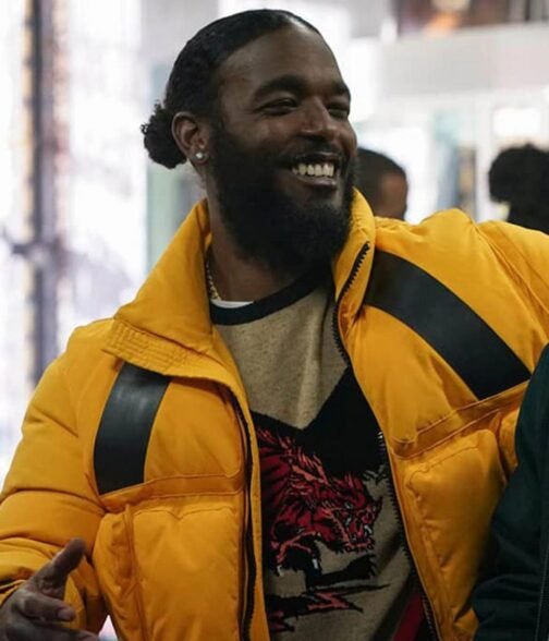 The Chi Season 05 Luke James Puffer Yellow Jacket - Image 3