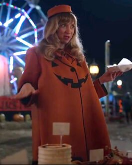 The Curse of Bridge Hollow Nia Vardalos Wool Orange Coat