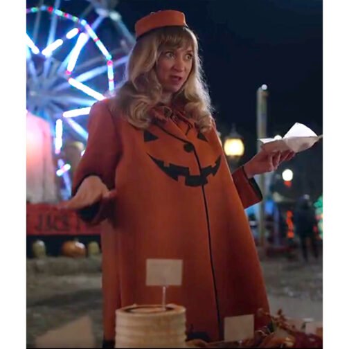 The Curse of Bridge Hollow Nia Vardalos Wool Orange Coat