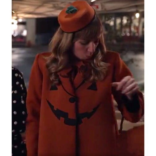 The Curse of Bridge Hollow Nia Vardalos Wool Orange Coat - Image 8