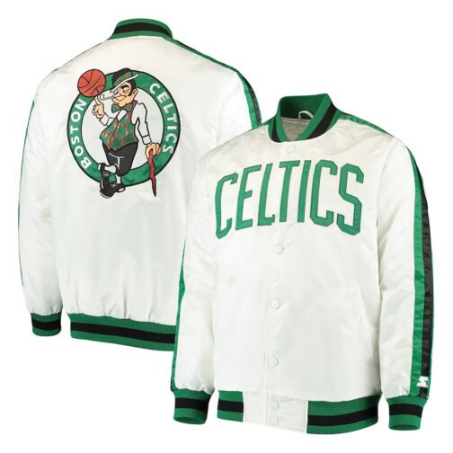 Boston Celtics The D-Line White Satin Jacket - Image 4