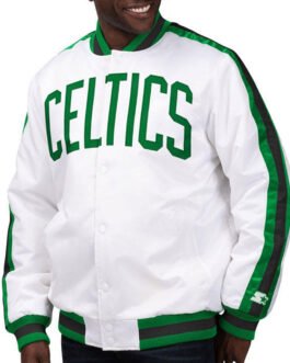 Boston Celtics The D-Line White Satin Jacket