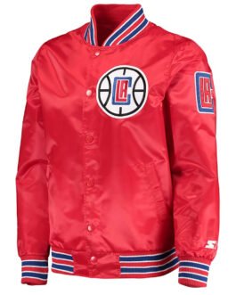 LA Clippers The Diamond Classic Red Satin Jacket