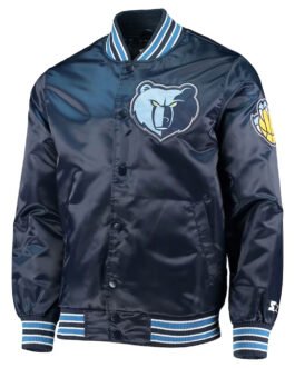 Memphis Grizzlies The Diamond Classic Navy Satin Jacket