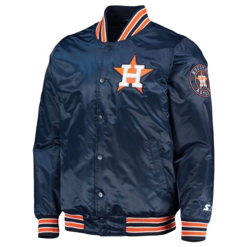Navy Houston Astros The Diamond Satin Jacket