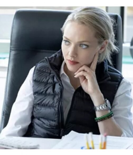 The Dropout Amanda Seyfried Down Black Vest - Image 4