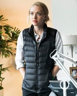 The Dropout Amanda Seyfried Down Black Vest