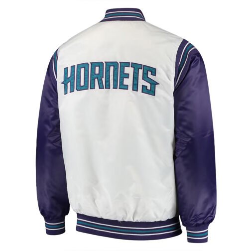 The Enforcer Charlotte Hornets Varsity Satin Jacket - Image 3