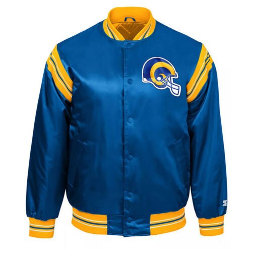 LA Rams The Enforcer Royal Blue Satin Jacket