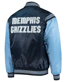 The Enforcer Memphis Grizzlies Navy/Light Blue Satin Jacket